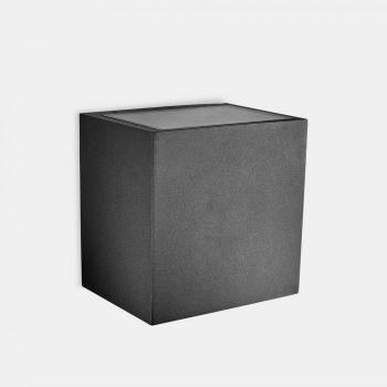 Aplique LED Afrodita Tech Small Doble Emisión Exterior Urban Grey IP65 12W 3000K Cristal Aluminio Gris Transparente 12 Cm