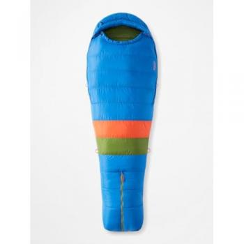 Saco de dormir Marmot Sawtooth -3°C azul, impermeable, tamaño regular, con doble cremallera