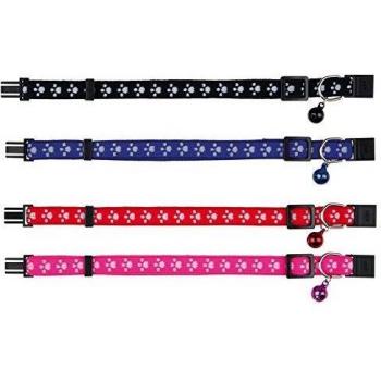 TRIXIE Collar Gatos, Elástico para Gatos, surtido: colores aleatorios