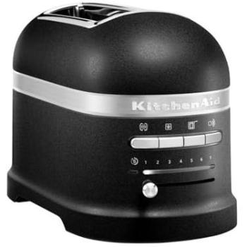 Tostadora KitchenAid Artisan 2 Ranuras Anchas 1250 W Negra con Rejilla para Sándwiches y 7 Niveles de Tostado