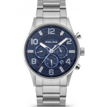 Reloj Police Addis PEWJK2203101 para hombre con dualtimer, correa de acero inoxidable, resistencia al agua, diseño moderno y esfera analógica