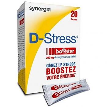 Synergia D-Stress Booster - 20 Sachets | Magnesium, Taurine, Arginine & B Vitamins for Physical and Mental Energy