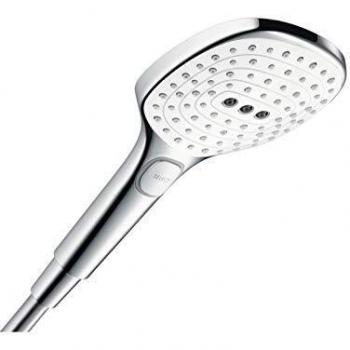 Hansgrohe 26520400 Raindance Select E 120 ducha de mano, 3 tipos de chorro, blanco/cromo