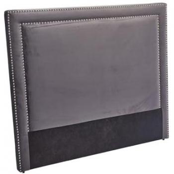 Cabecero de Cama en Terciopelo Costa 150cm, Gris Oscuro