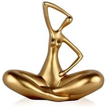 Escultura de Resina 'Evolución Pequeña' Color Oro