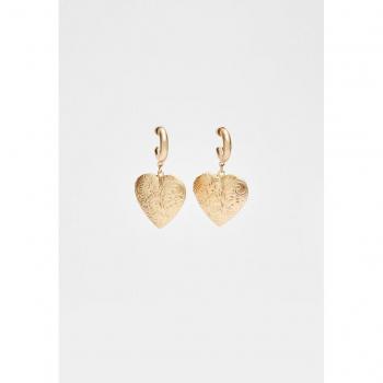 Stradivarius Gold Open Heart Earrings OS