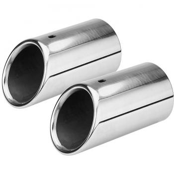 Qiilu Par de Tubo de Escape de Acero Inoxidable de Coche Silenciador de Cola
