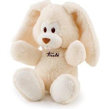 Trudi- Peluche con Carillon, Color Marfil