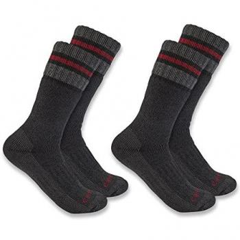 Carhartt Calcetines Largos de Lana Sintética (2 Pares) - Negro, XL