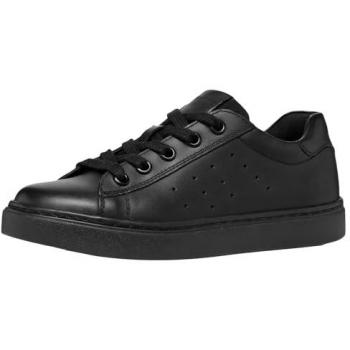 Geox Nashik Junior Black Lace-Up Sneakers for Boys - Size 5 UK / 38 EU