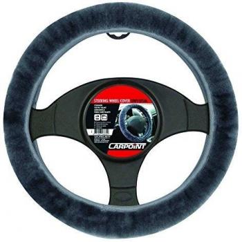 Funda para volante Carpoint 2510030 de piel de oveja gris oscuro