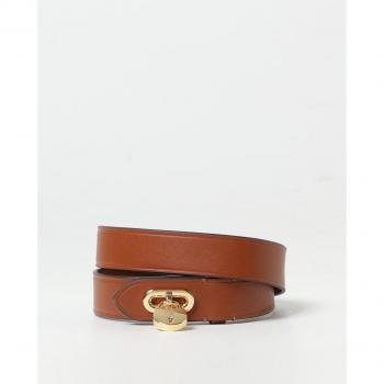 Ralph Lauren Women's Brown Leather Belt with Padlock - Size M
