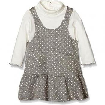 BRUMS Scamiciato Felpa C/Lupetto, Vestido Para Bebés, Grigio Scuro 07, 9M