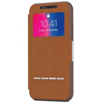 Moshi SenseCover - Funda para iPhone X de color marrón