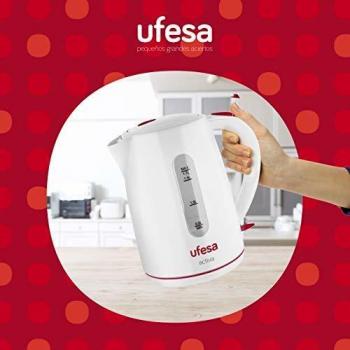 Ufesa HA7616 - Hervidor de agua, 1.7L, 2200W, Filtro Antical, Sin BPA, Desconexión automática