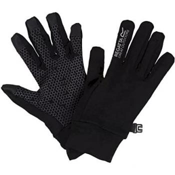 Guantes de montaña Regatta Grippy II para clima frío, color negro/gris oscuro, talla 4-6 años, unisex infantil