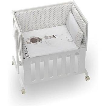Minicuna Minana Colecho con Textil Papis Felices Beige