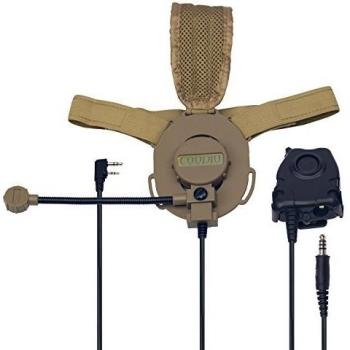 Coodio Kenwood Radio Táctico Auriculares 2 Pin Micro-Auricular [Micrófono Giratorio] Con Grande PTT deportes al aire libre Para 2-Pin Kenwood Plug Walkie-Talkie Transceptor Emisor y Receptor PMR