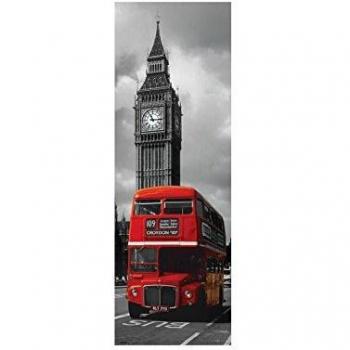 Poster Puerta Londres Autobus Rojo