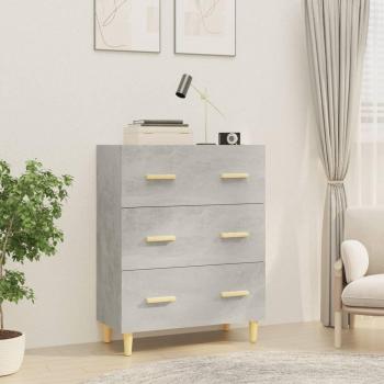 Aparador de hormigón gris 70x34x90 cm madera multicapa vidaXL