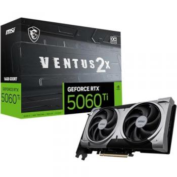 MSI VENTUS GeForce RTX 5060 Ti 16GB GDDR7 Gaming Graphics Card with Dual Fan OC Plus