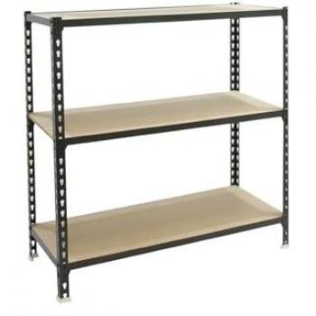 Estantería Metálica SimonRack de Almacenaje de Acero, 900x1000x400 mm, 3 Baldas de Madera, Soporta 150 kg de Punto Flexión por balda, Color Antrac