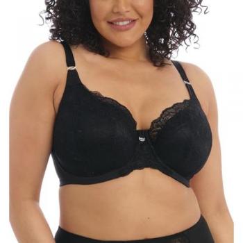 Elomi Brianna Black Underwire Padded Half Cup Bra - Size 36FF G-L Cup