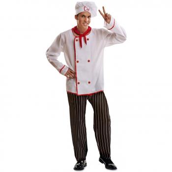 Disfraz para Adultos Cocinero Blanco/Negro M/L