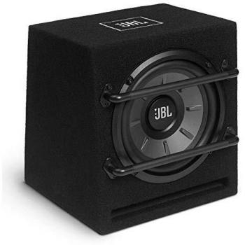 JBL Stage 800BA Enclosure Subwoofer Coche Activo - Caja de Graves de 200 mm JBL Bass Reflex con Amplificador Harman Kardon de clase D de 100 vatios RMS