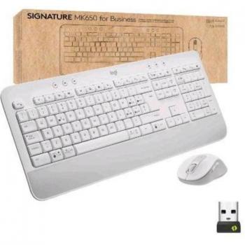 Combo Logitech MK650 para Negocios - Teclado y Ratón Bluetooth QWERTY Italiano Blanco 4000 DPI 5 Botones