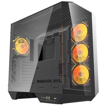 Torre PC darkFlash DY470 Negra ATX con Cristal Templado y 4 Ventiladores ARGB/PWM, USB-C