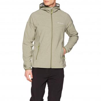 Columbia Heather Canyon Jacket Chaqueta Softshell con Capucha, Aislamiento térmico sintético Hi-Loft, Hombre, Mosstone, XL