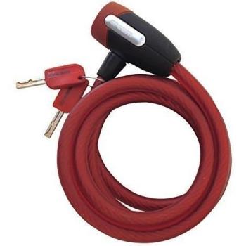 Wordlock - Candado Cerradura con llave, Unisex, 4ft x 6mm, rojo, 4 ft x 6 mm