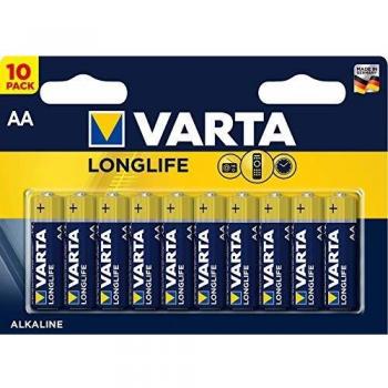 Varta Longlife AA LR6 1.5V Alkaline Batteries, Pack of 10