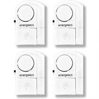 Pack de 4 Mini alarmas de Apertura para Puertas y Ventanas Energeeks