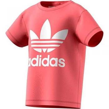 adidas Trefoil tee Camiseta de Manga Corta, Unisex niños, Glory Pink/White, 3-4Y