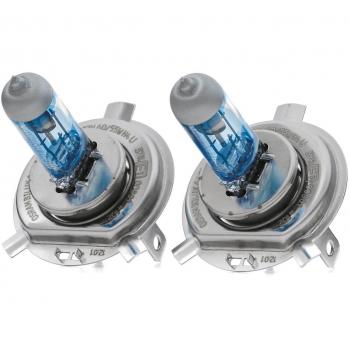 OSRAM NIGHT BREAKER LASER H4, Lámpara halógena para faros de coche de 12V con un aumento del +150% en la intensidad de luz - Set de 2 lámparas