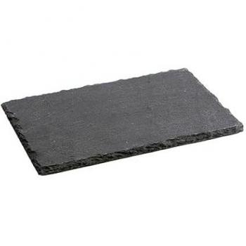 Bandeja de Cerámica Efecto Pizarra Negra Quid Gastro Fun (22 x 14 cm) - Pack de 12 Unidades