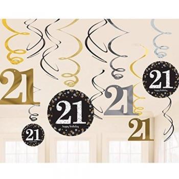 amscan-21st Swirl-Juego de decoración