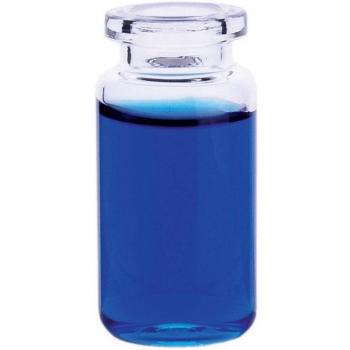 MicroLiter 20-1100 Vial Con Tapa Plana Con Reborde De 22 x 46 mm, Transparente De 10 ml