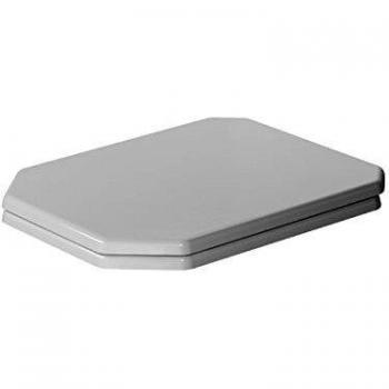 Duravit 1930 Series Soft Close Toilet Seat - White, Chrome Hinges
