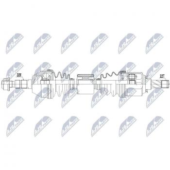 Árbol de transmisión NTY NPW-PL-044 con características de alta resistencia y durabilidad