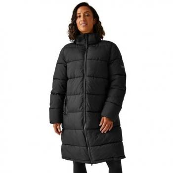 Regatta Women's Black Water-Repellent Longline Quilted Jacket Size 14
