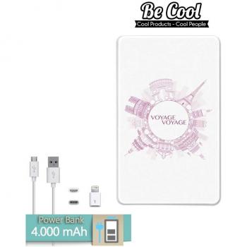 Becool® - Batería Externa Power Bank 4000 mah + Gratis 1 cable USB-MicroUsb