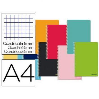 Cuaderno Espiral A4 Liderpapel 80hj 60gr Cuadro 5mm