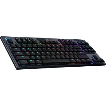 Teclado Mecánico Inalámbrico Gaming Logitech G G915 Lightspeed RGB TKL Clicky QWERTY Nórdico Carbono