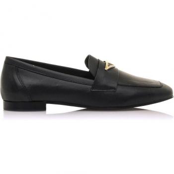 Mustang Mocasín Camille de Piel Negra para Mujer