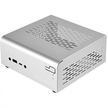 SilverStone SST-VT01S - Carcasa de Ordenador silenciosa Vital Mini-STX, 0.8mm SECC, Plata