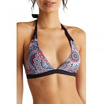 Esprit Maldives Beach Pad.haltern Parte de Arriba de Bikini, Negro