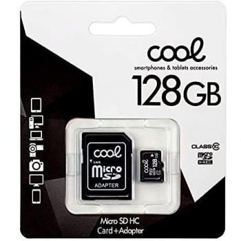 Tarjeta Memoria Micro SD con Adaptador x128 GB Cool